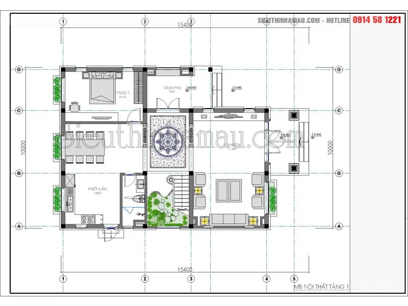 Thiết kế nhà đẹp 10x15m