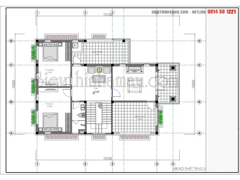 Thiết kế nhà đẹp 10x15m