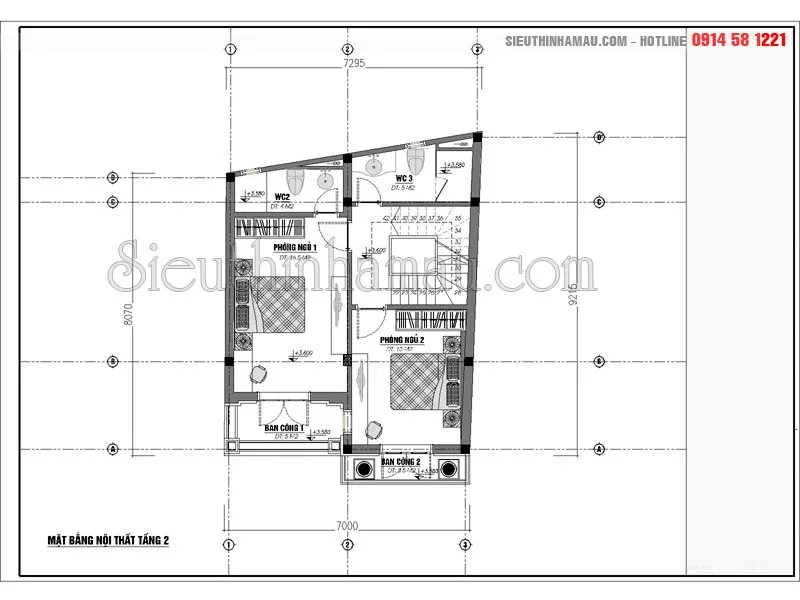Mẫu thiết kế nhà đẹp 65m2 4 tầng