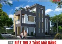 Nhà biệt thự 2 tầng mái bằng