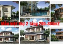 Mẫu thiết kế biệt thự 2 tầng 200m2 đẹp.