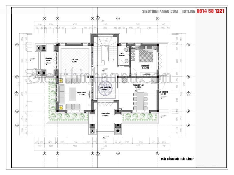 [Share] bản vẽ thiết kế biệt thự 2 tầng full | Siêu thị nhà mẫu