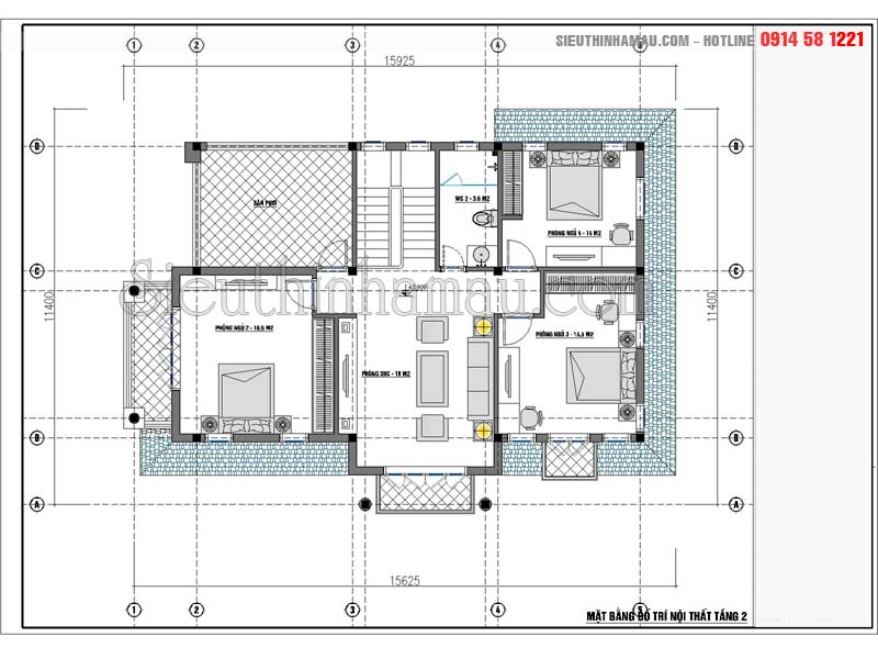 Điểm danh các mẫu thiết kế nhà biệt thự 2 và 3 tầng có phòng thờ ở tầng 1 | Siêu thị nhà mẫu