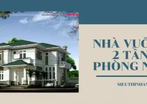 Bản vẽ nhà vuông 2 tầng mái thái 5 phòng ngủ