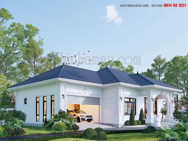 Mê đắm mẫu thiết kế nhà biệt thự 1 tầng 300m2 BT1080922 - Ảnh 3