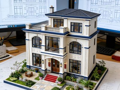 Bản vẽ mẫu nhà 3 tầng mái nhật 120m2 xu hướng năm 2026 xây ở quê