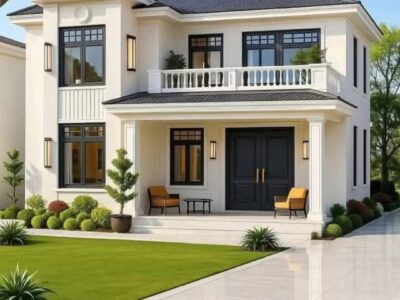 Bản vẽ mẫu nhà 2 tầng ở quê diện tích từ 90-120m2 phù hợp cho năm 2026