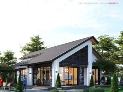 Thiết kế nhà 130m2 1 tầng đẹp BT130926