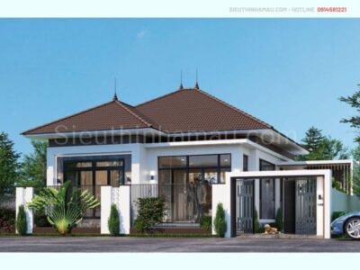 Mẫu nhà mái nhật 1 tầng 100m2 BT125926