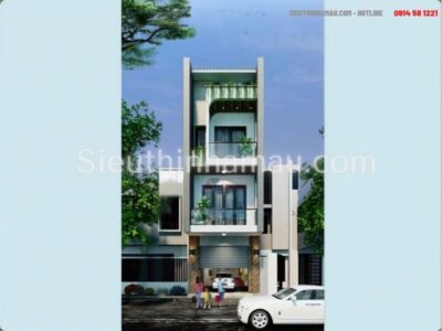 Mẫu nhà phố 4 tầng mái bằng 70m2