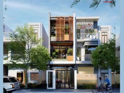Mẫu nhà 3 tầng hiện đại mặt tiền 4m