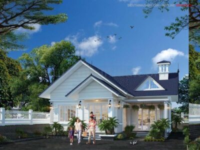Thiết kế nhà cấp 4 150m2 mái thái sân vườn BT160926